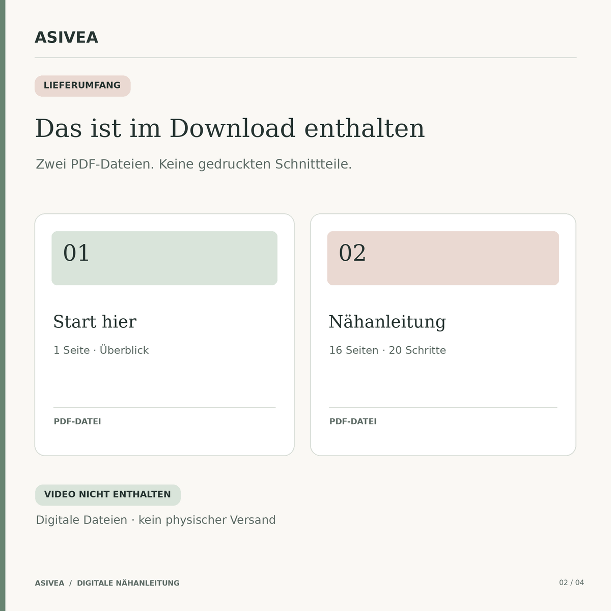 ASIVEA | Kosmetiktasche mit Boxecken nähen – bebilderte PDF-Anleitung (S, M, L)